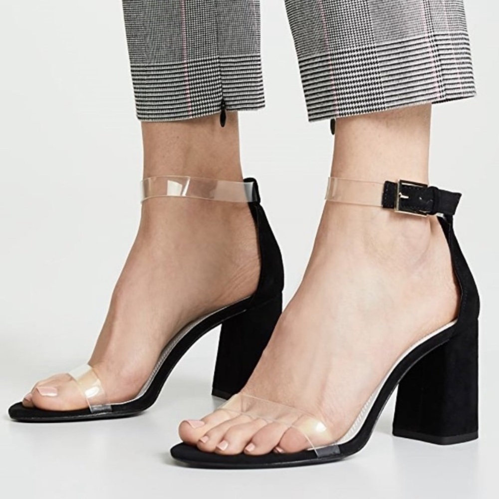 Alicia + Olivia Lillian Black Block Heels